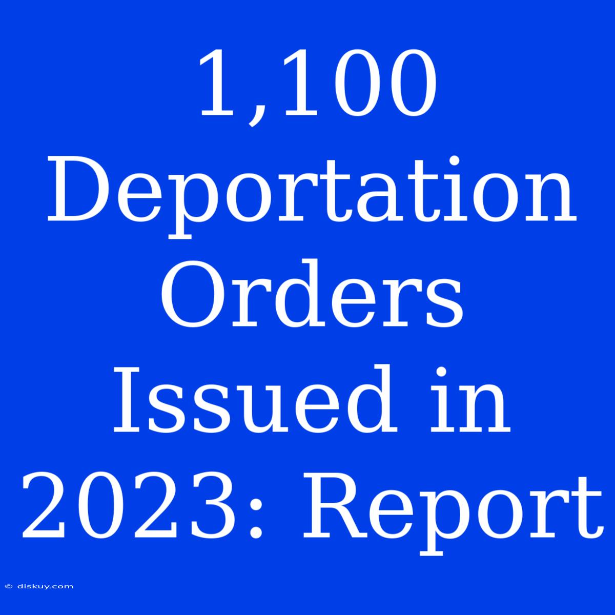 1,100 Deportation Orders Issued In 2023: Report