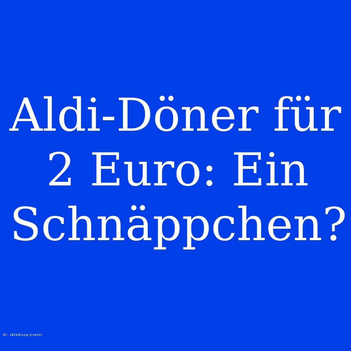 Aldi-Döner Für 2 Euro: Ein Schnäppchen?