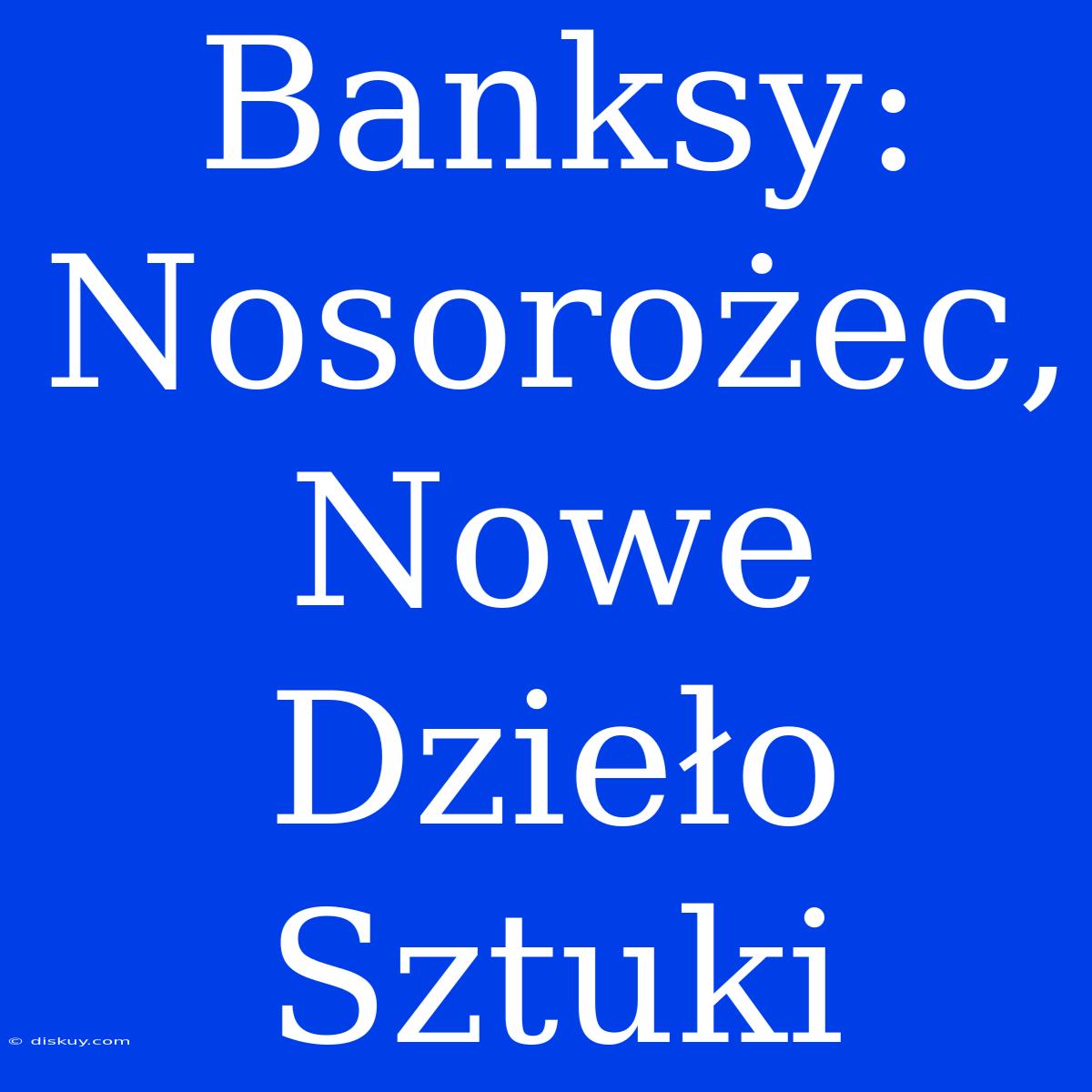 Banksy: Nosorożec, Nowe Dzieło Sztuki