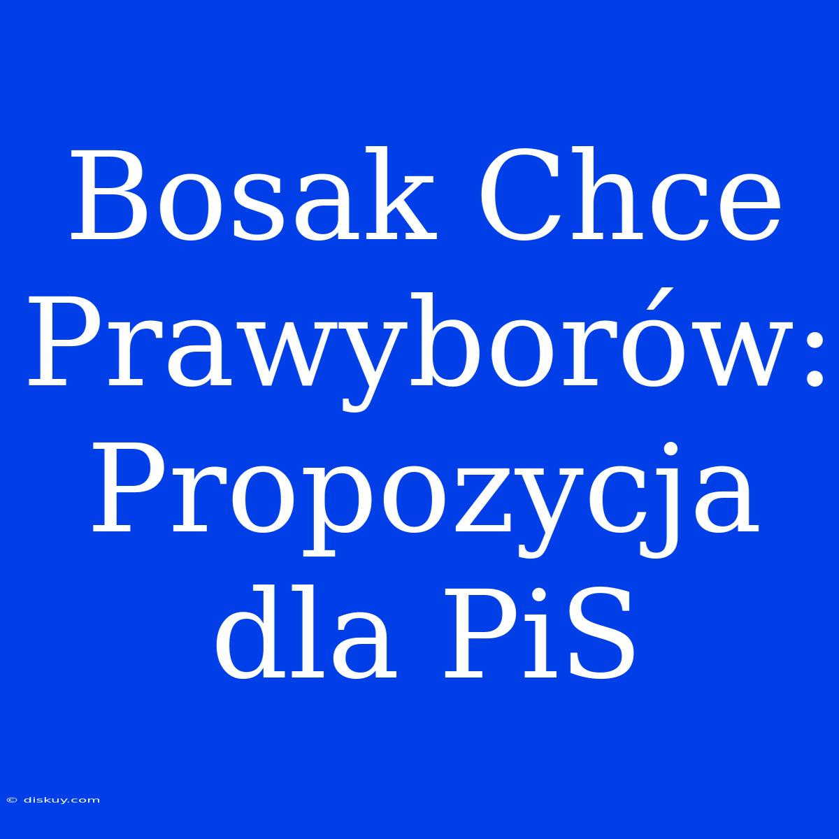 Bosak Chce Prawyborów: Propozycja Dla PiS