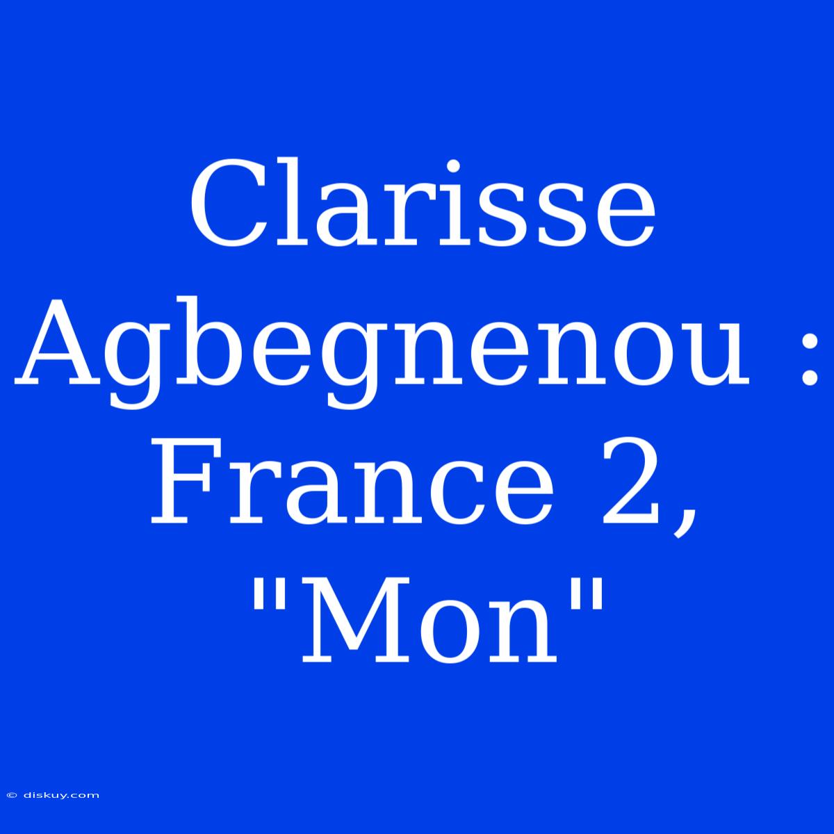 Clarisse Agbegnenou : France 2, 