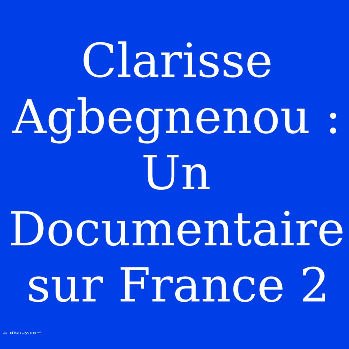 Clarisse Agbegnenou : Un Documentaire Sur France 2