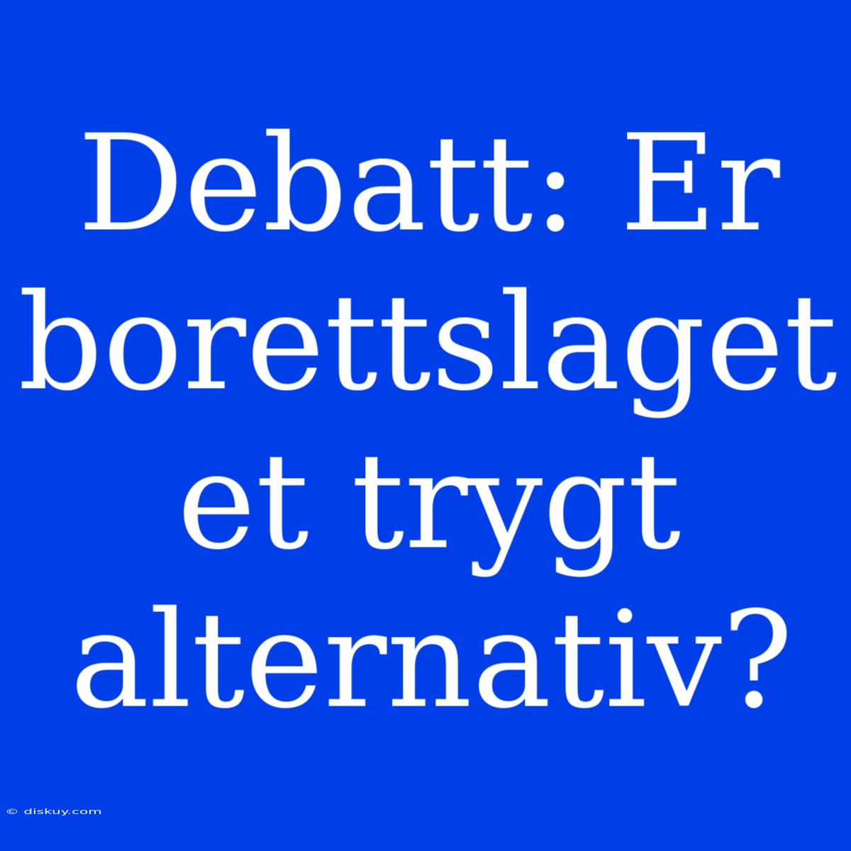 Debatt: Er Borettslaget Et Trygt Alternativ?