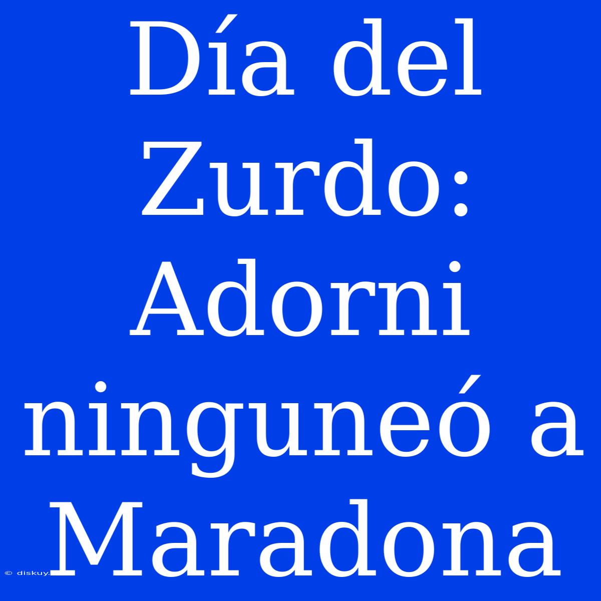 Día Del Zurdo: Adorni Ninguneó A Maradona