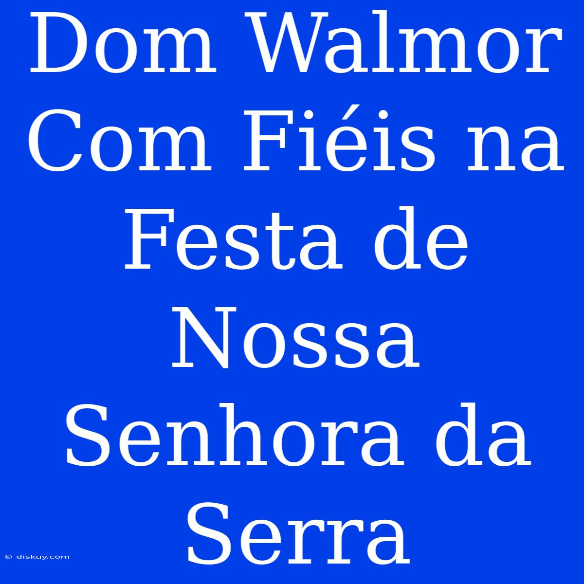 Dom Walmor Com Fiéis Na Festa De Nossa Senhora Da Serra