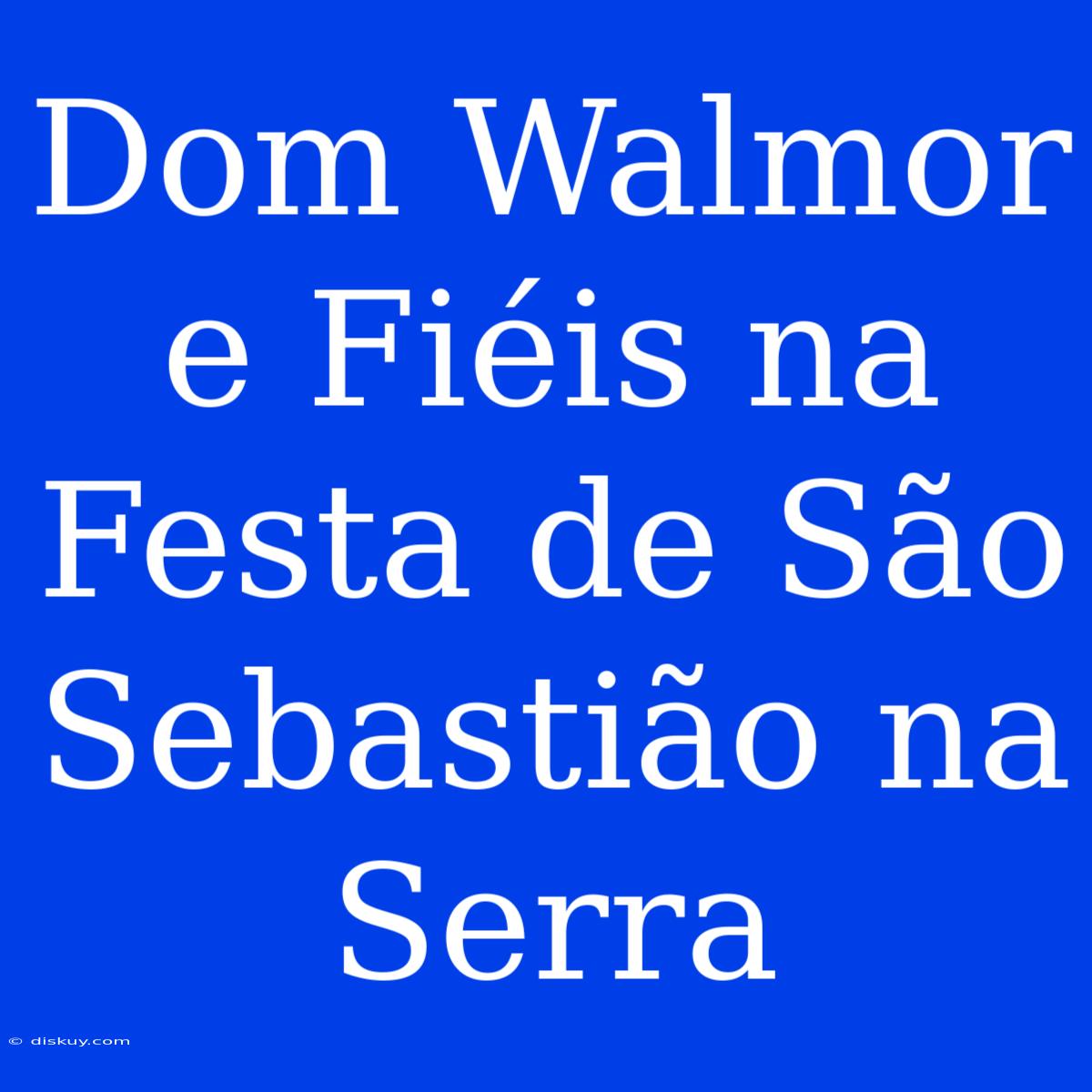 Dom Walmor E Fiéis Na Festa De São Sebastião Na Serra