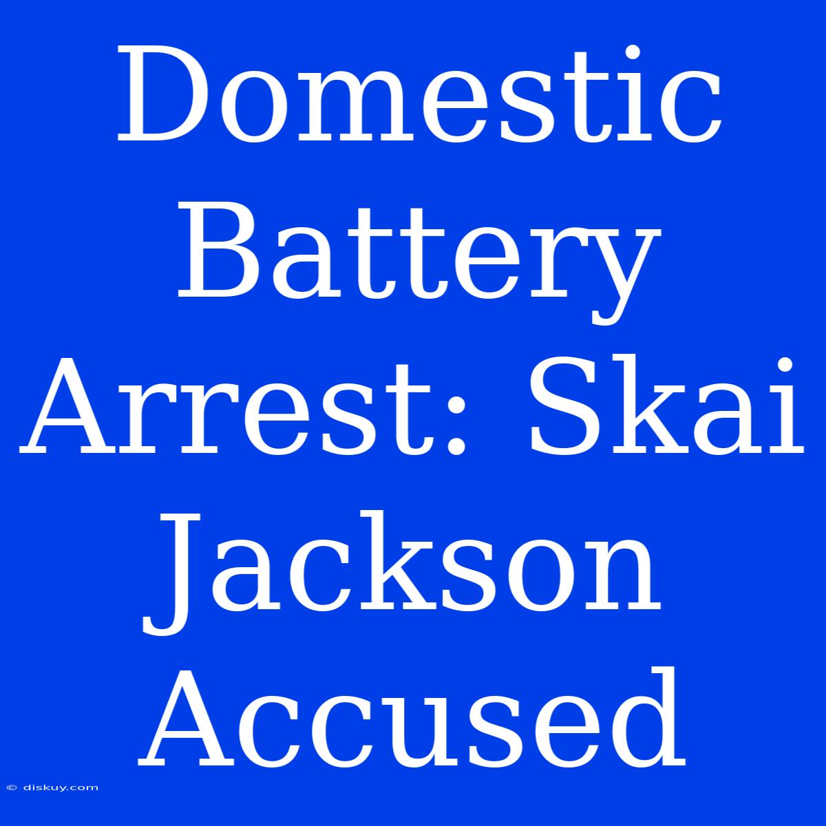 Domestic Battery Arrest: Skai Jackson Accused