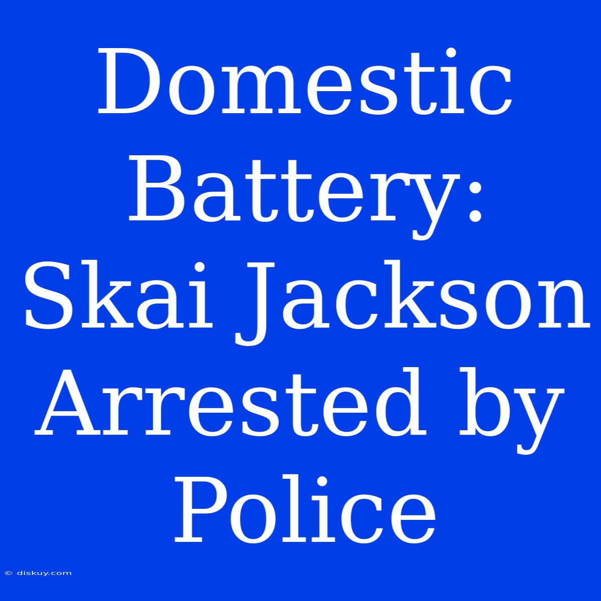 Domestic Battery: Skai Jackson Arrested By Police