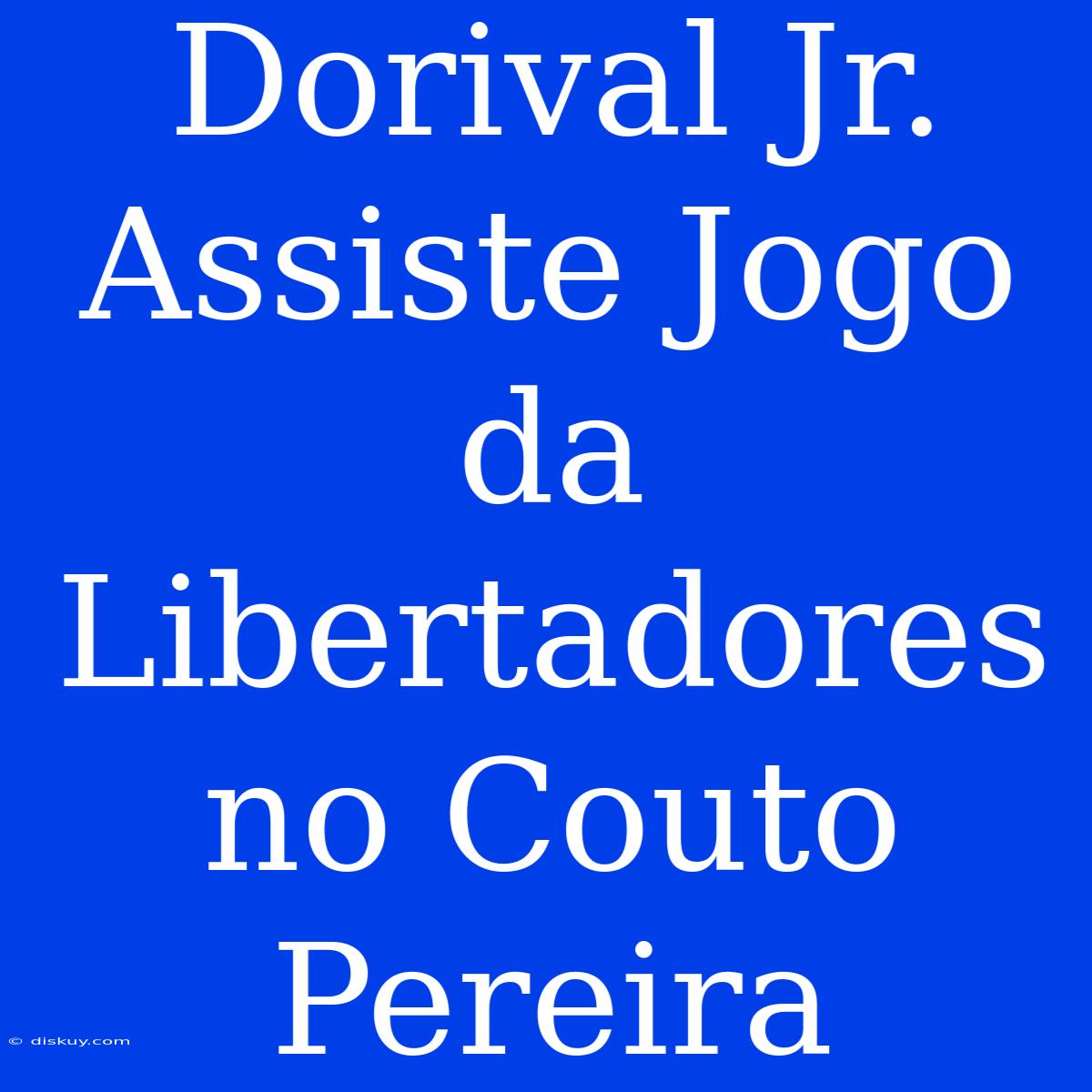 Dorival Jr. Assiste Jogo Da Libertadores No Couto Pereira