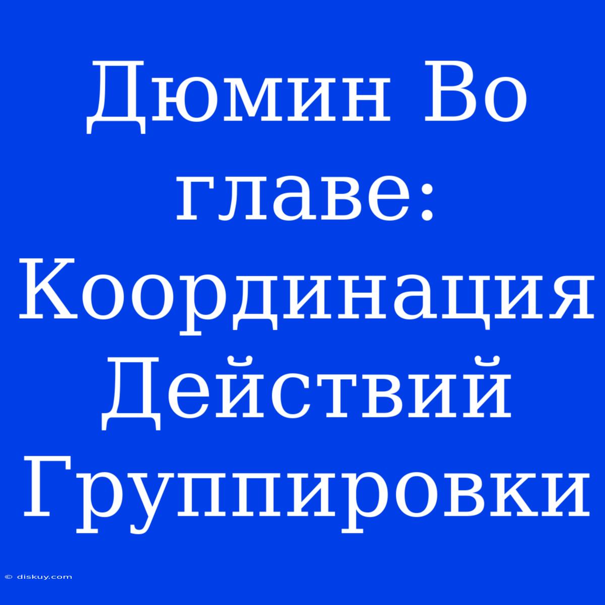 Дюмин Во Главе: Координация Действий Группировки