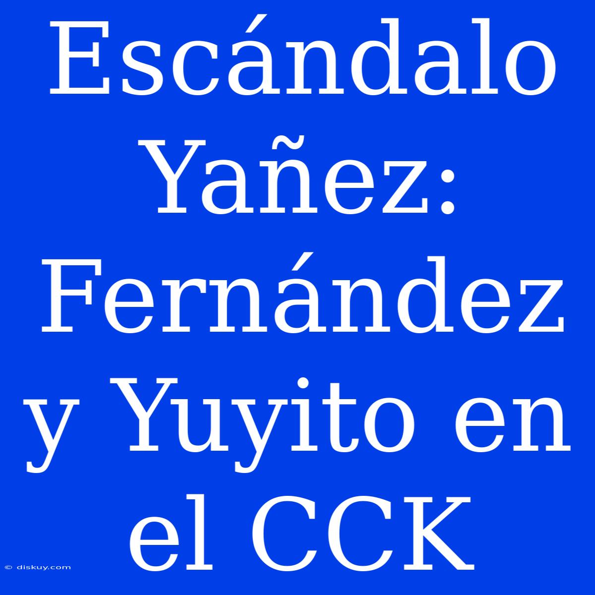 Escándalo Yañez: Fernández Y Yuyito En El CCK