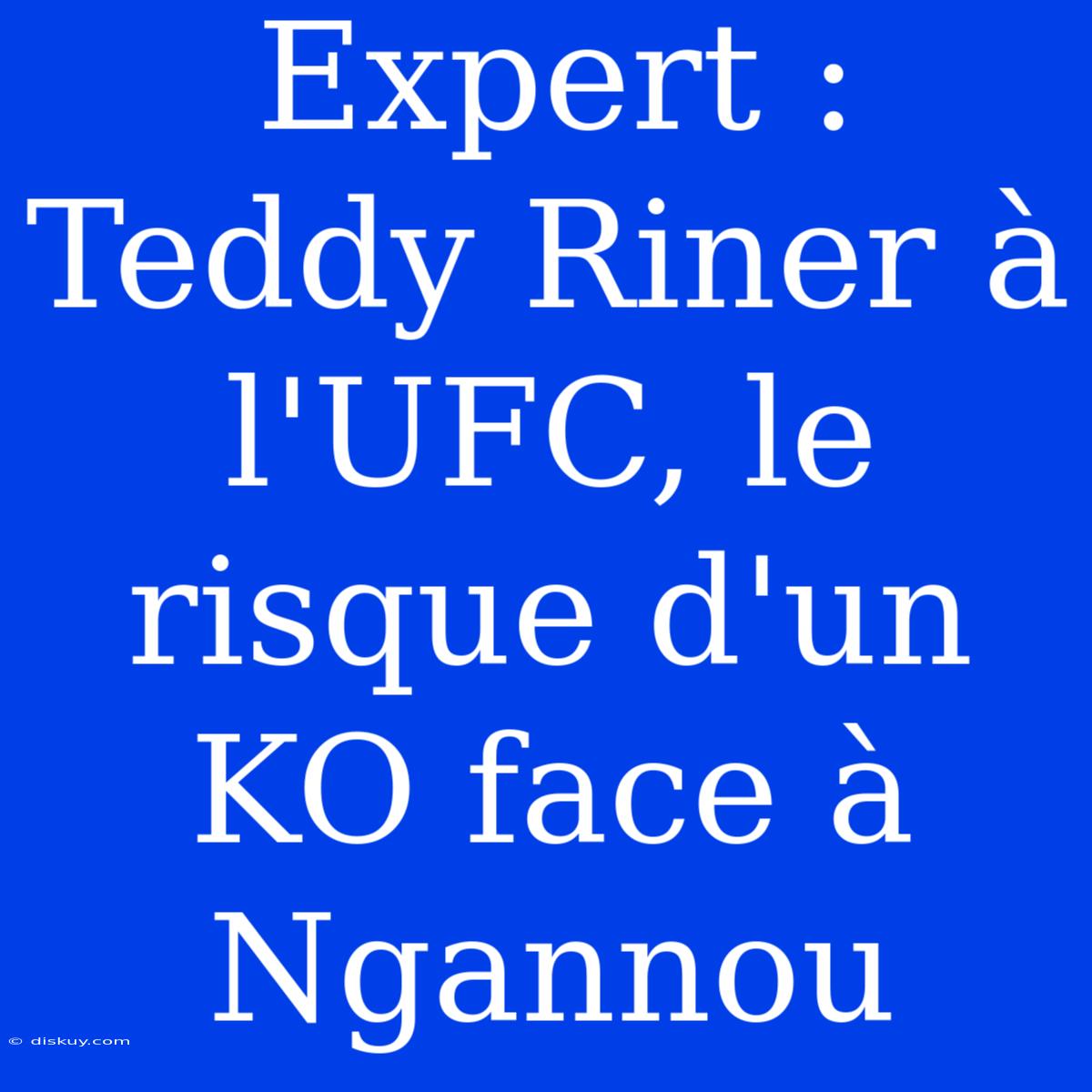 Expert : Teddy Riner À L'UFC, Le Risque D'un KO Face À Ngannou