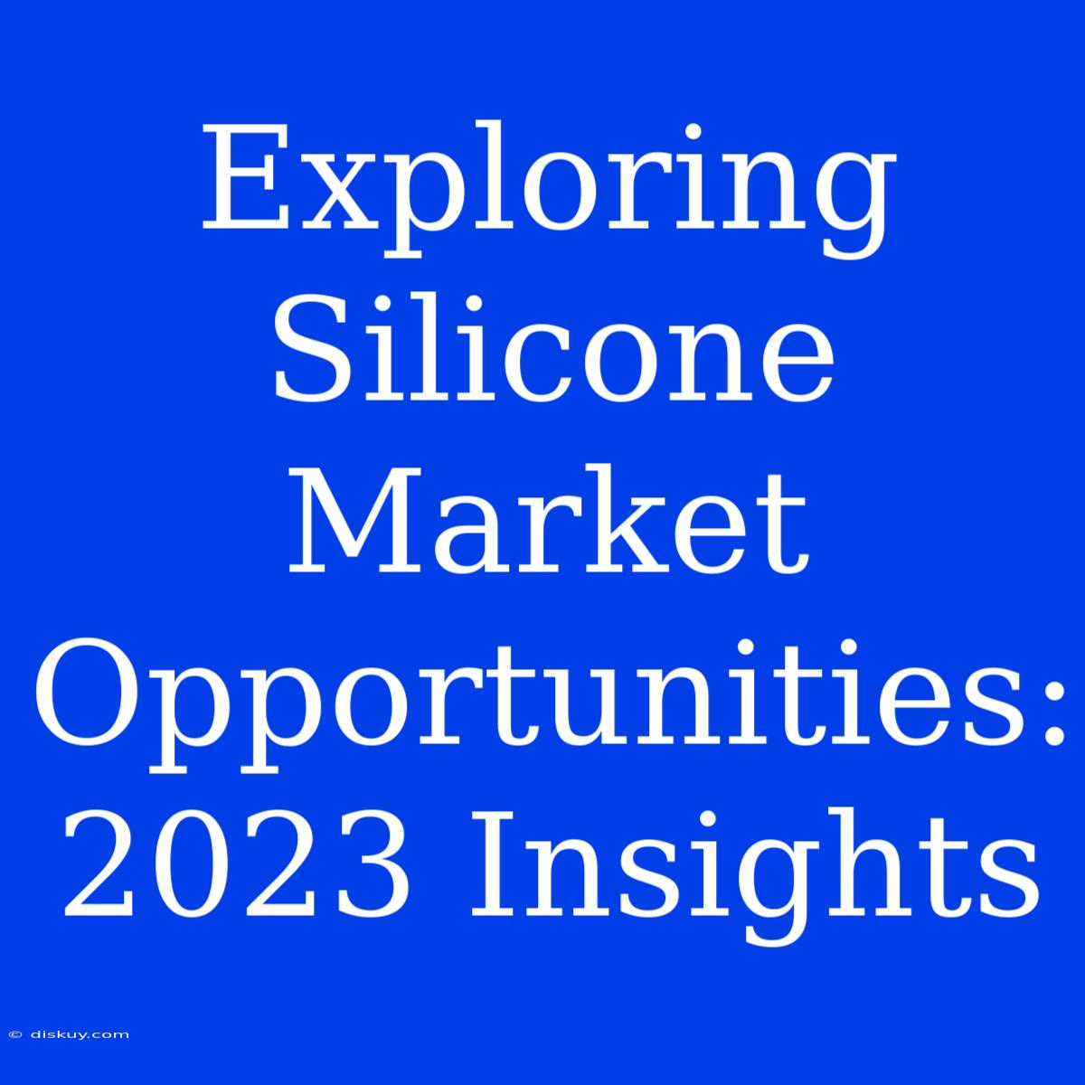 Exploring Silicone Market Opportunities: 2023 Insights