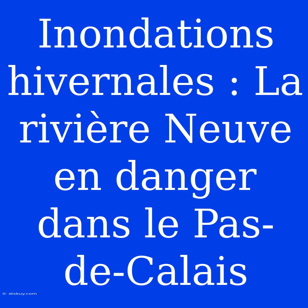 Inondations Hivernales : La Rivière Neuve En Danger Dans Le Pas-de-Calais