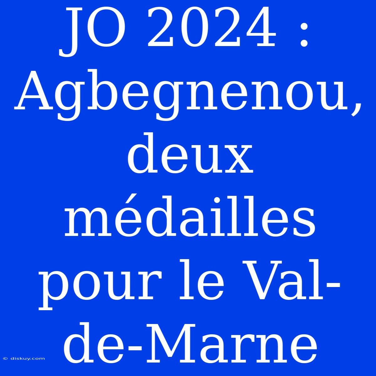 JO 2024 : Agbegnenou, Deux Médailles Pour Le Val-de-Marne