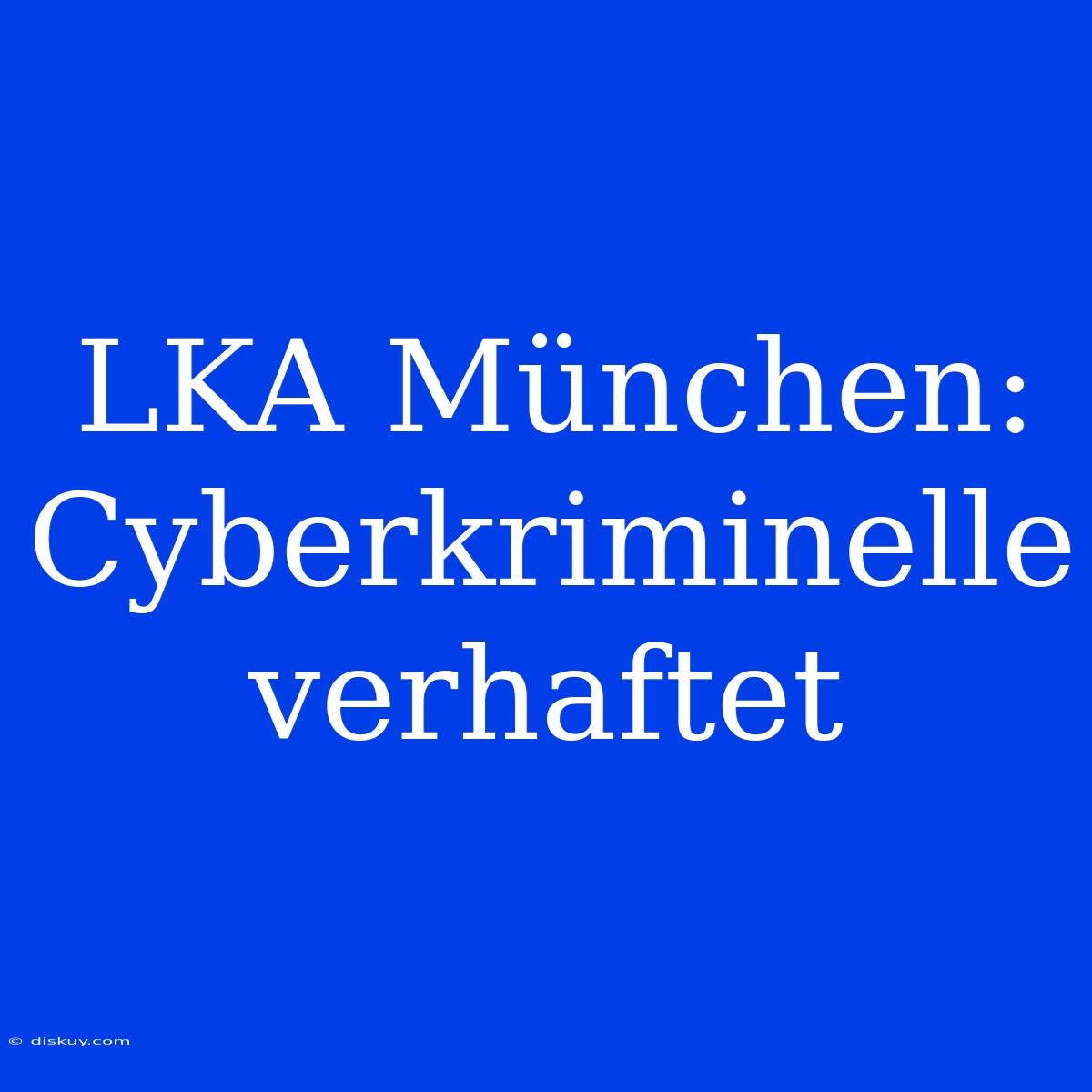 LKA München: Cyberkriminelle Verhaftet