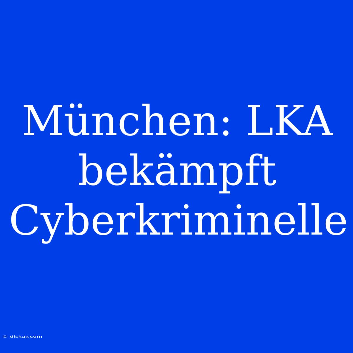 München: LKA Bekämpft Cyberkriminelle