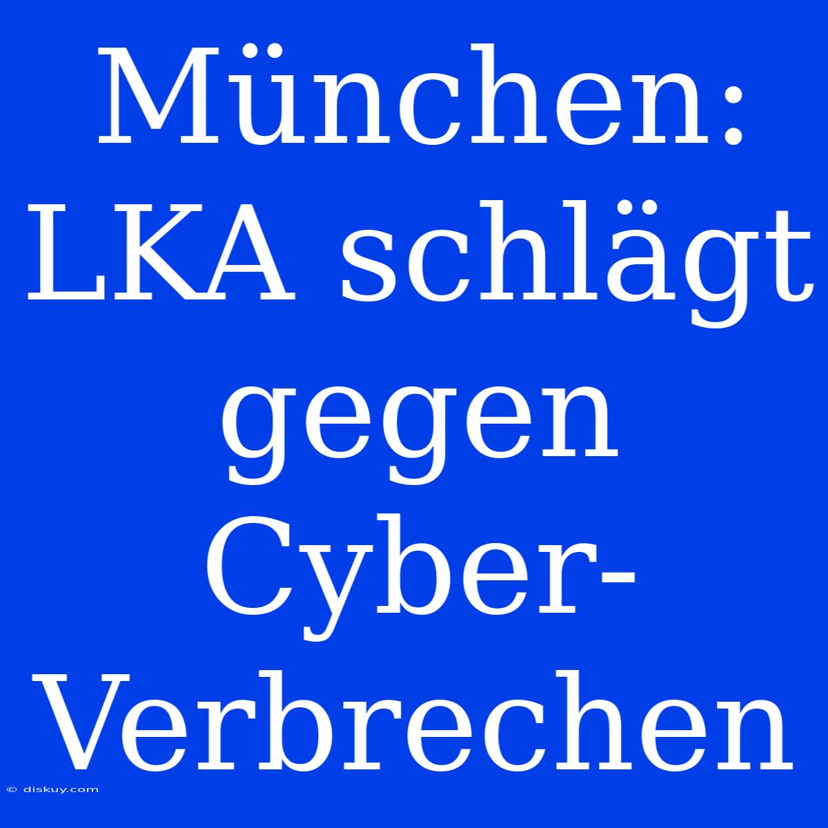 München: LKA Schlägt Gegen Cyber-Verbrechen