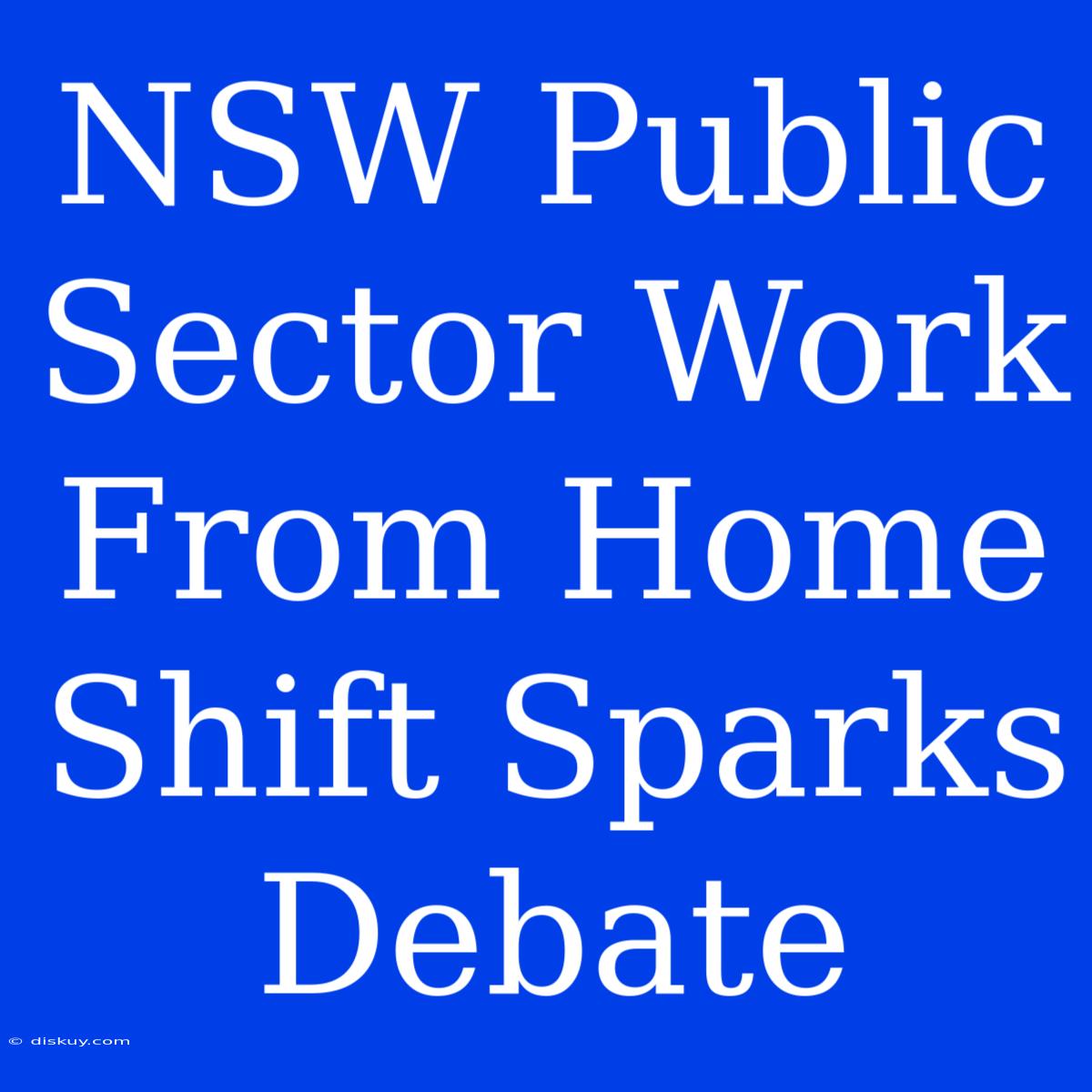 NSW Public Sector Work From Home Shift Sparks Debate