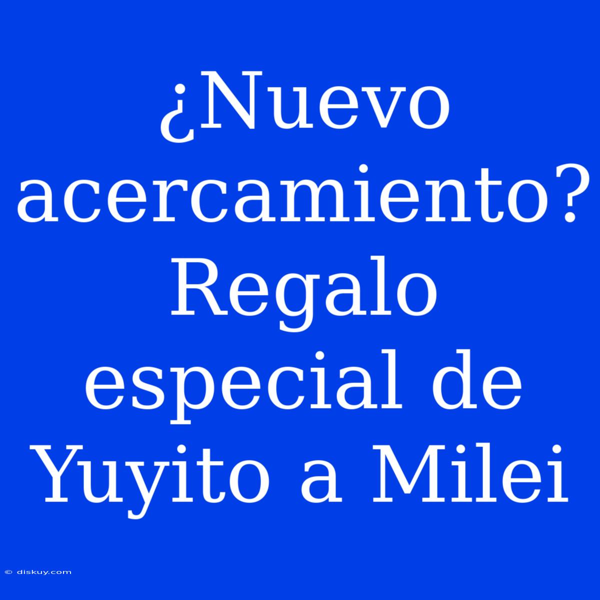 ¿Nuevo Acercamiento? Regalo Especial De Yuyito A Milei