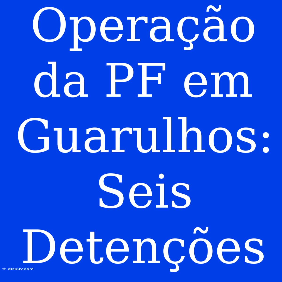 Operação Da PF Em Guarulhos: Seis Detenções