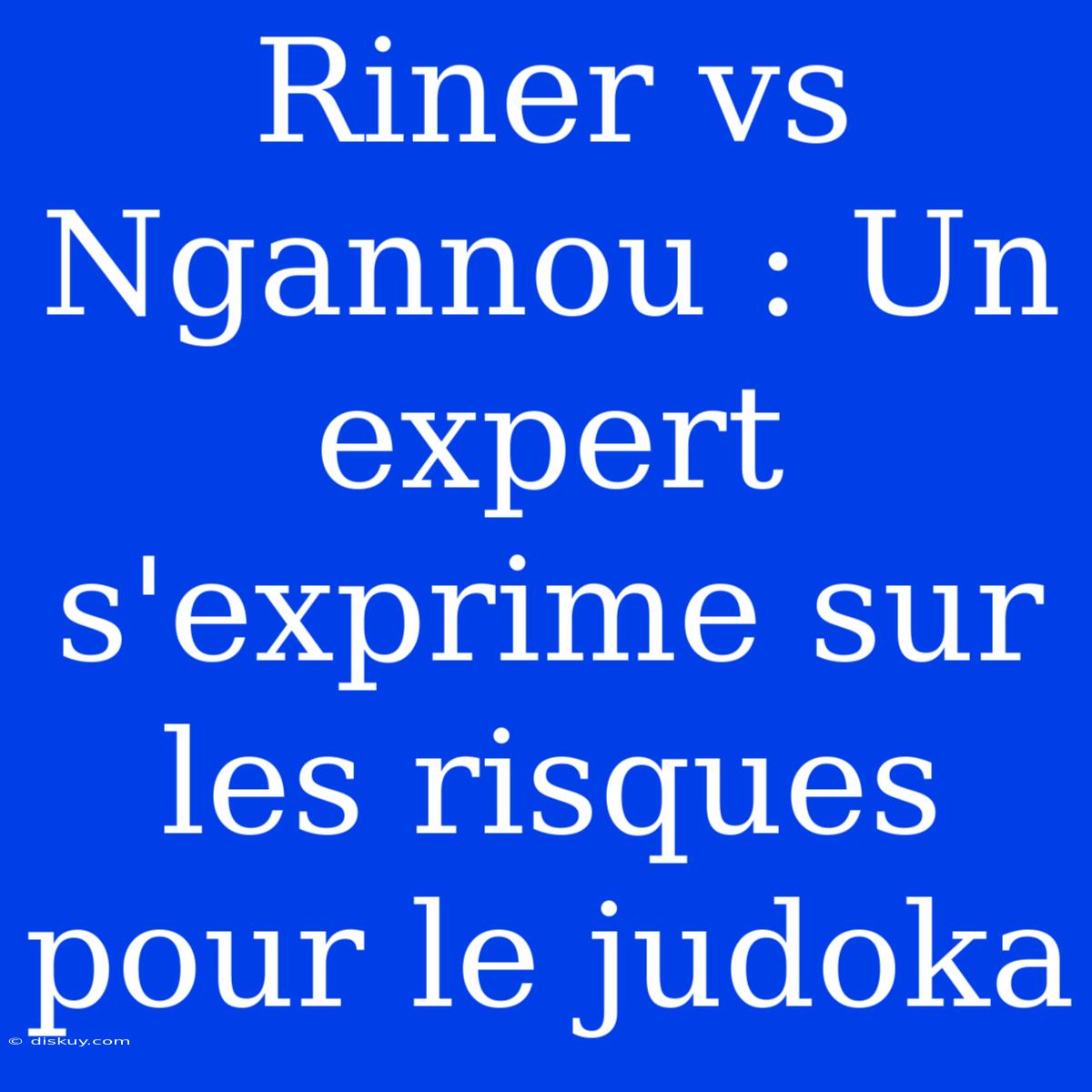 Riner Vs Ngannou : Un Expert S'exprime Sur Les Risques Pour Le Judoka