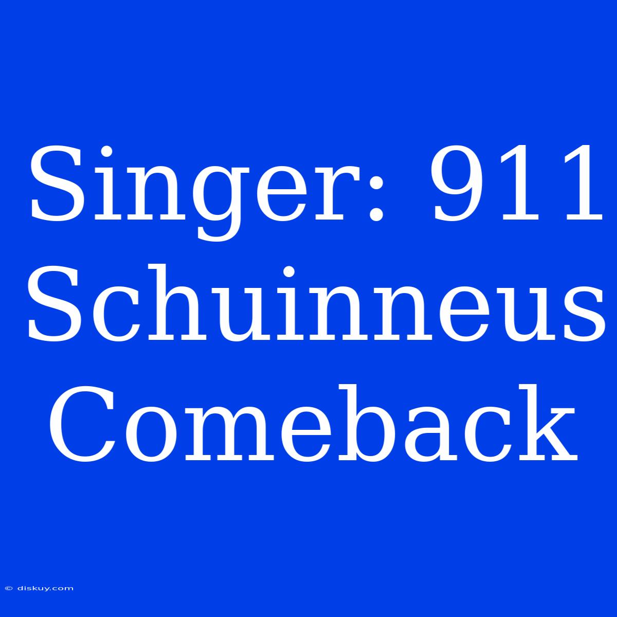 Singer: 911 Schuinneus Comeback