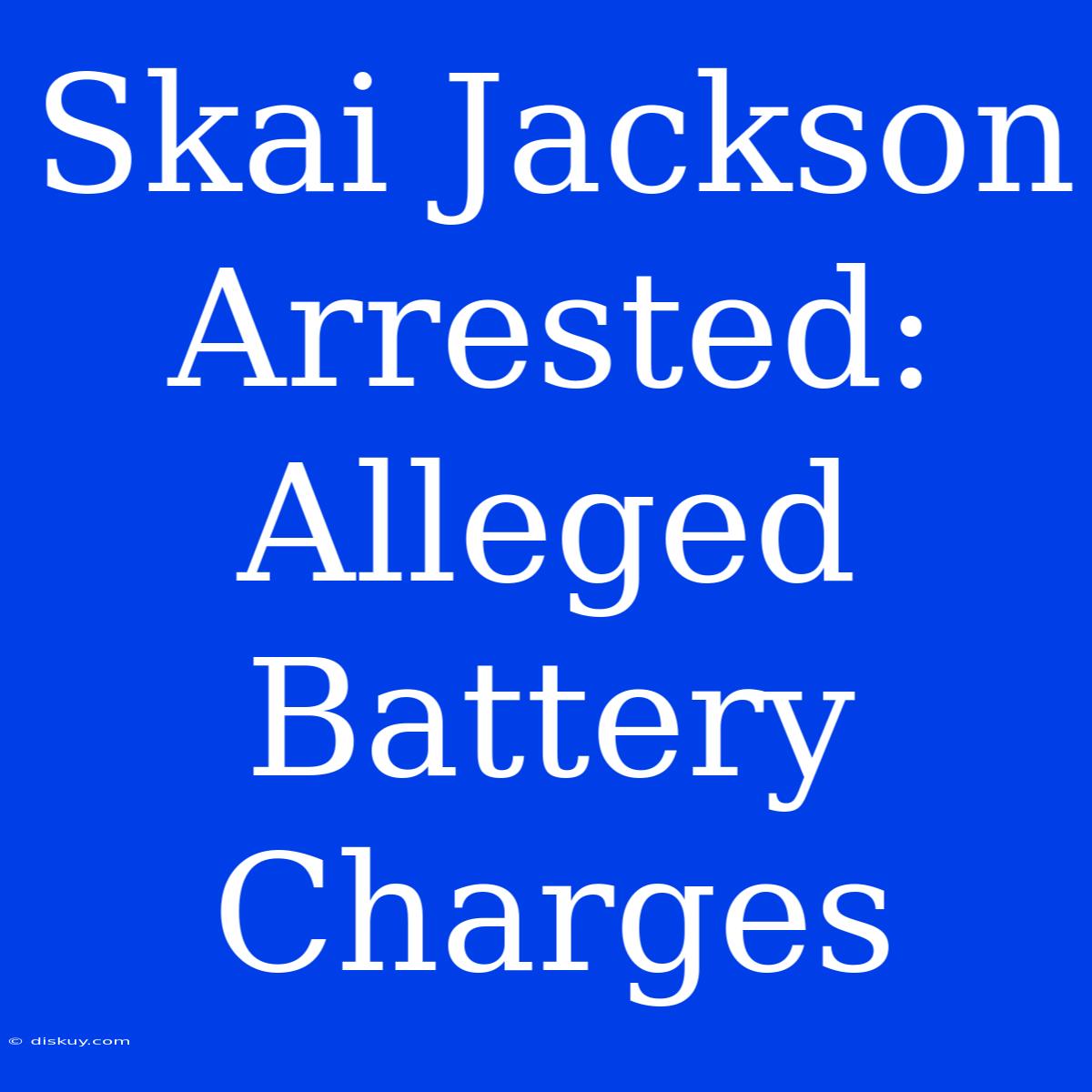 Skai Jackson Arrested: Alleged Battery Charges