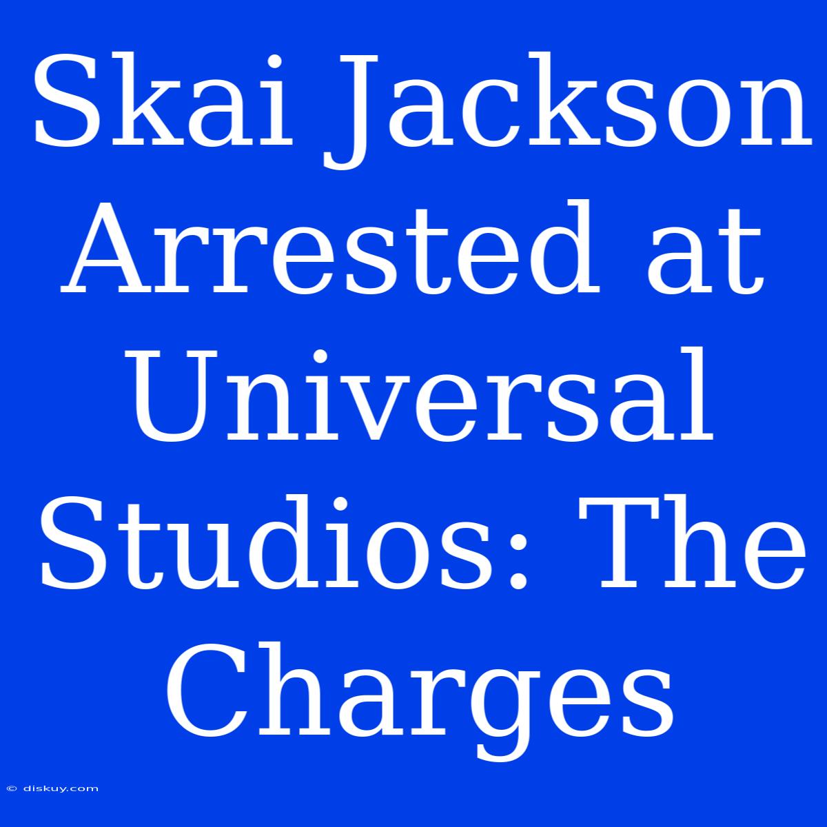 Skai Jackson Arrested At Universal Studios: The Charges