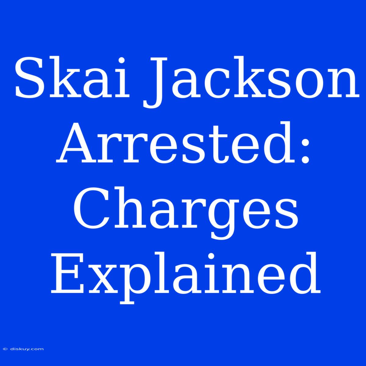 Skai Jackson Arrested: Charges Explained