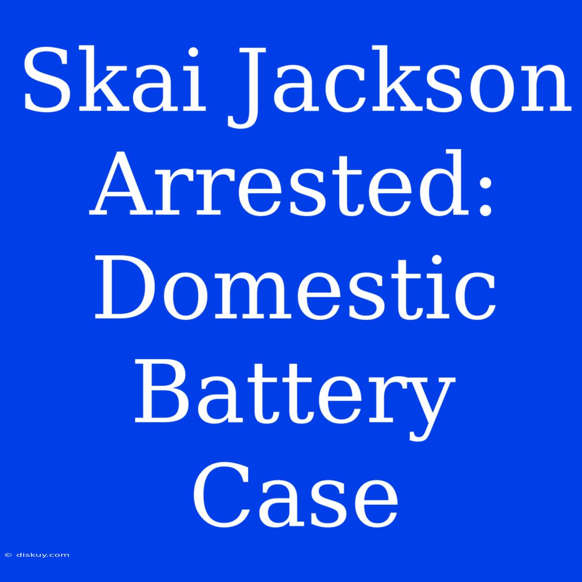 Skai Jackson Arrested: Domestic Battery Case