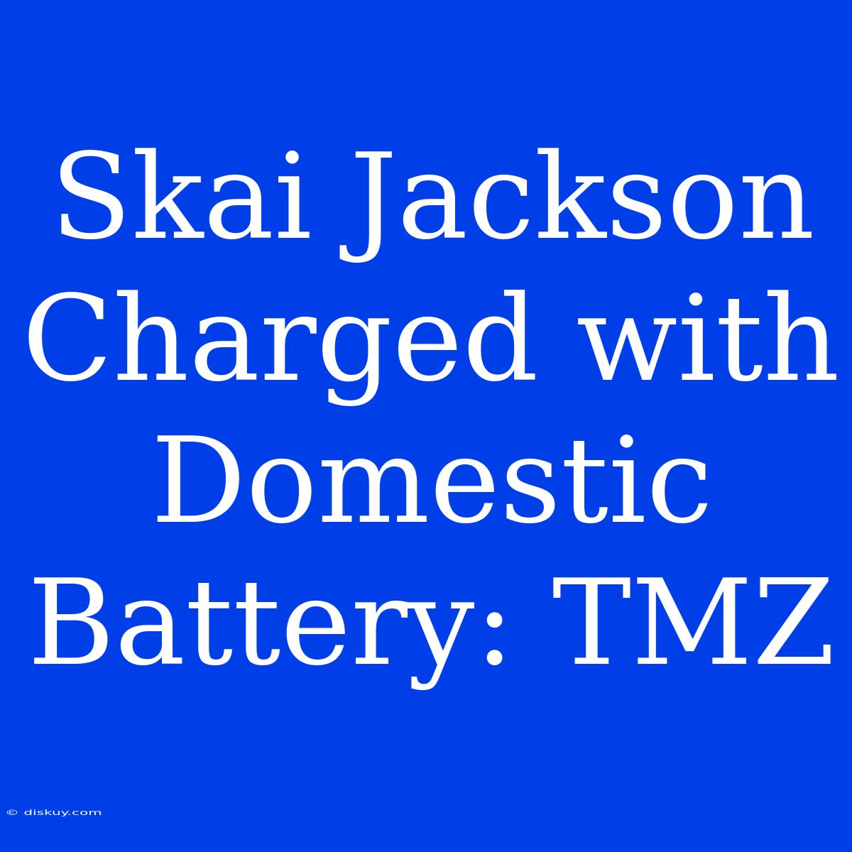 Skai Jackson Charged With Domestic Battery: TMZ