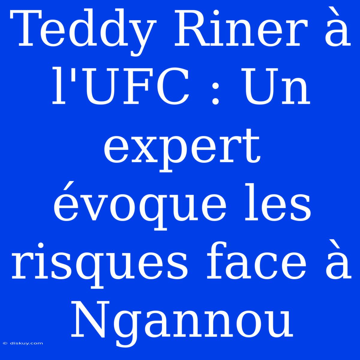 Teddy Riner À L'UFC : Un Expert Évoque Les Risques Face À Ngannou