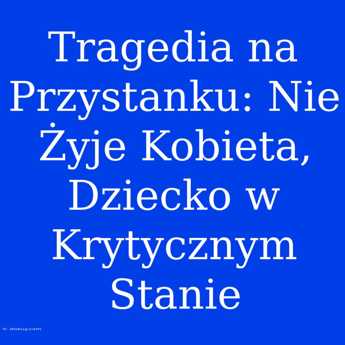 Tragedia Na Przystanku: Nie Żyje Kobieta, Dziecko W Krytycznym Stanie