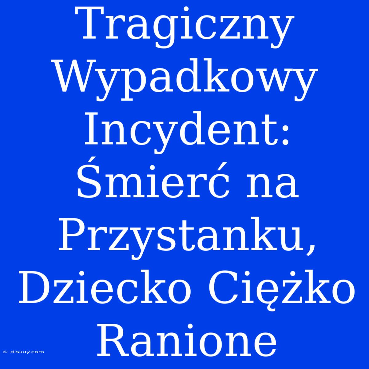 Tragiczny Wypadkowy Incydent: Śmierć Na Przystanku, Dziecko Ciężko Ranione