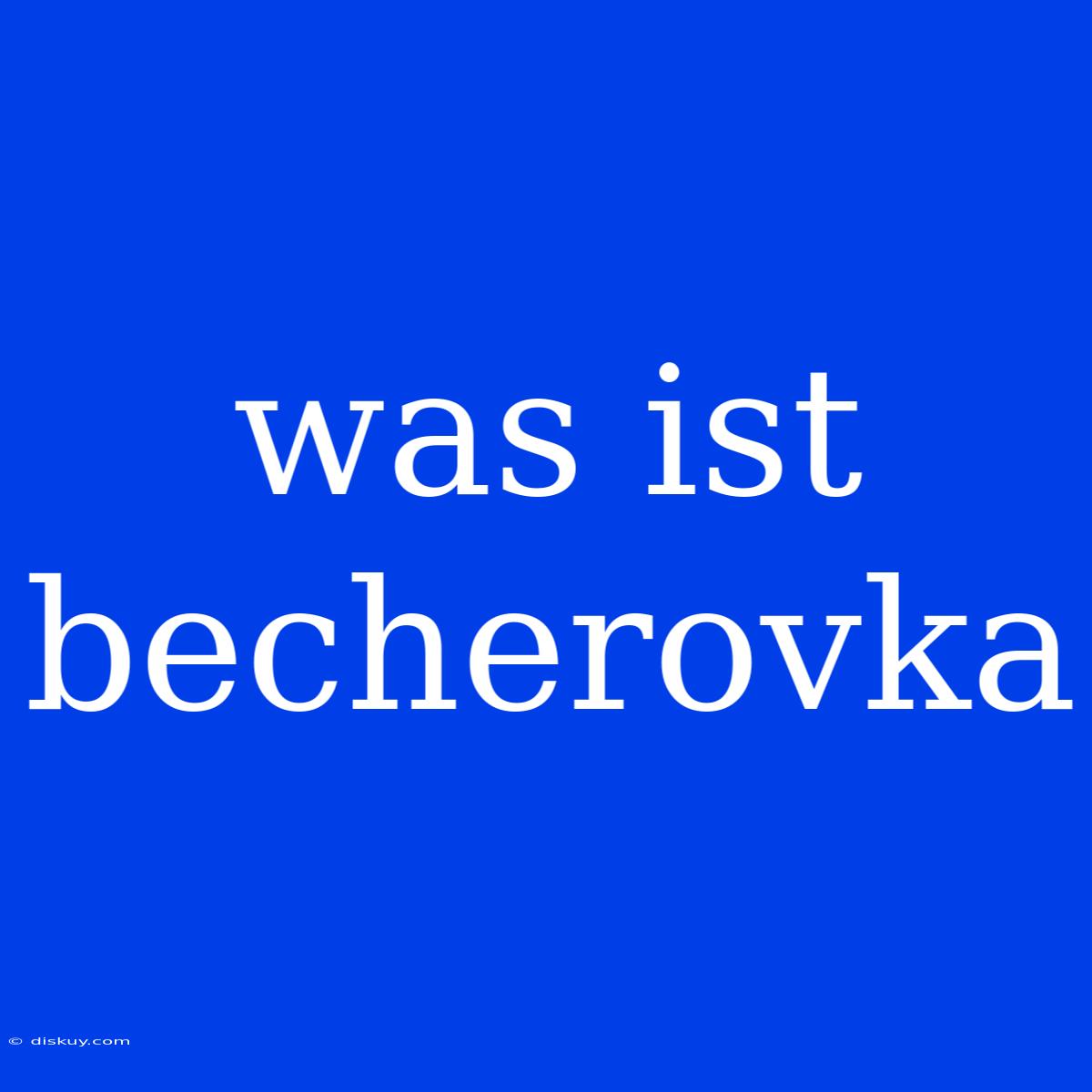 Was Ist Becherovka