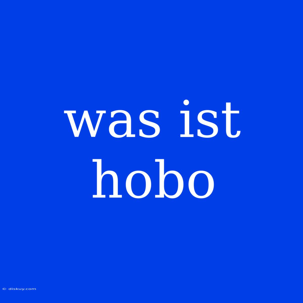 Was Ist Hobo