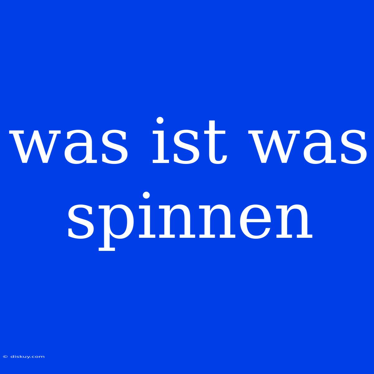 Was Ist Was Spinnen