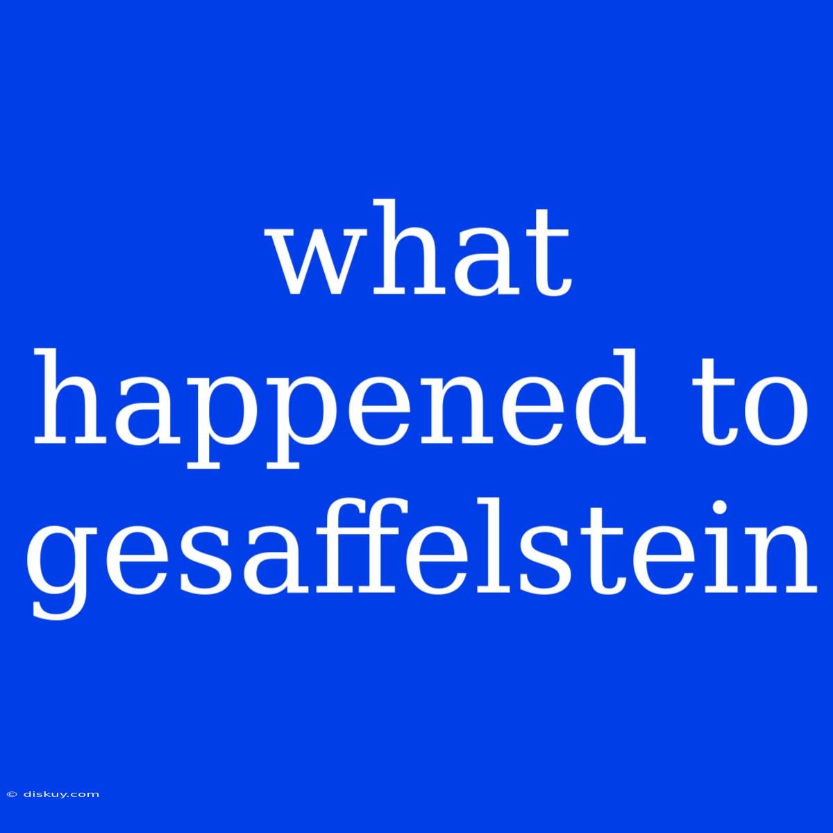 What Happened To Gesaffelstein