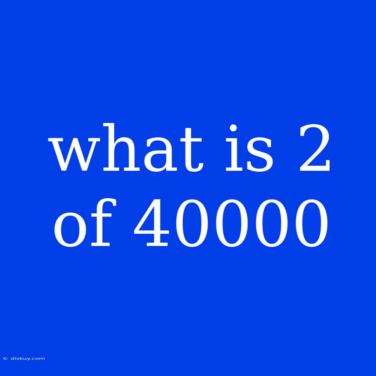 What Is 2 Of 40000