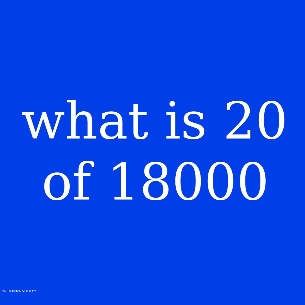 What Is 20 Of 18000