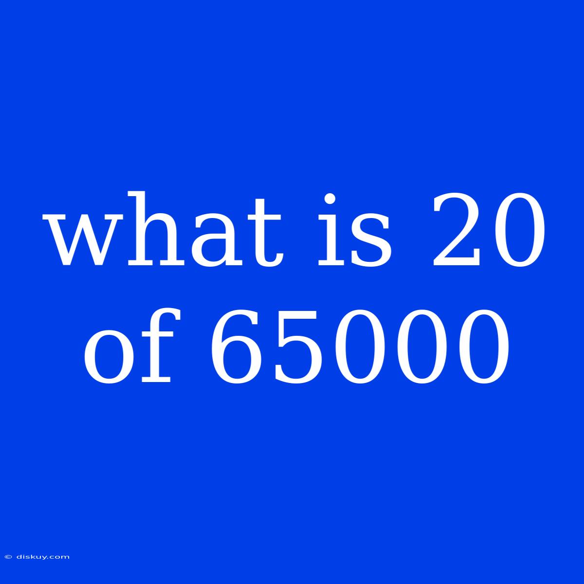 What Is 20 Of 65000