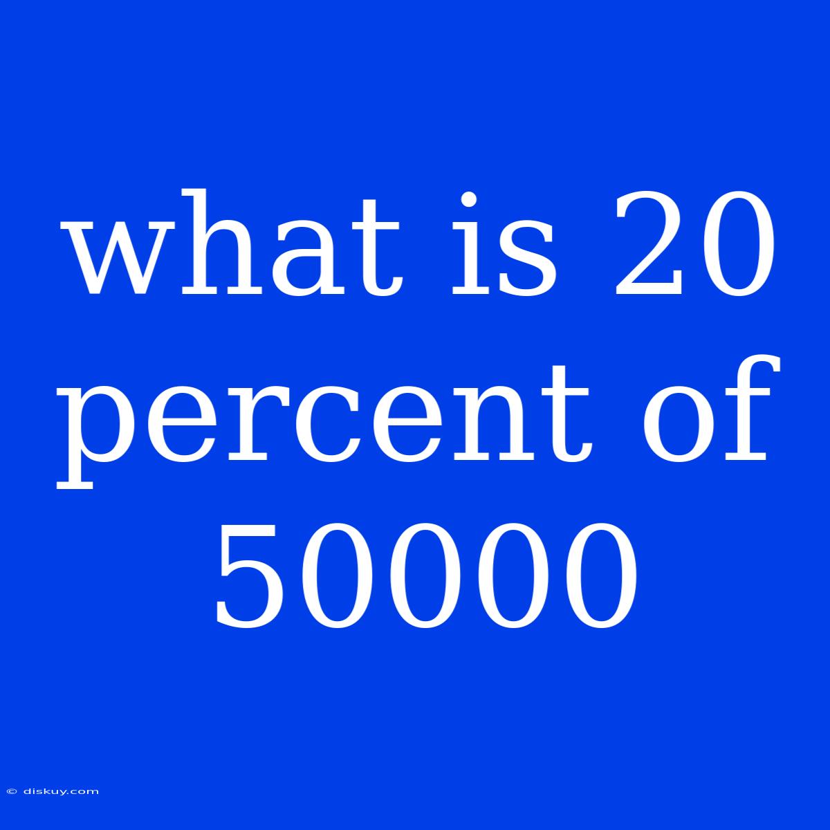 What Is 20 Percent Of 50000