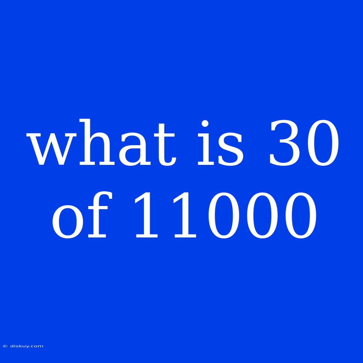 What Is 30 Of 11000