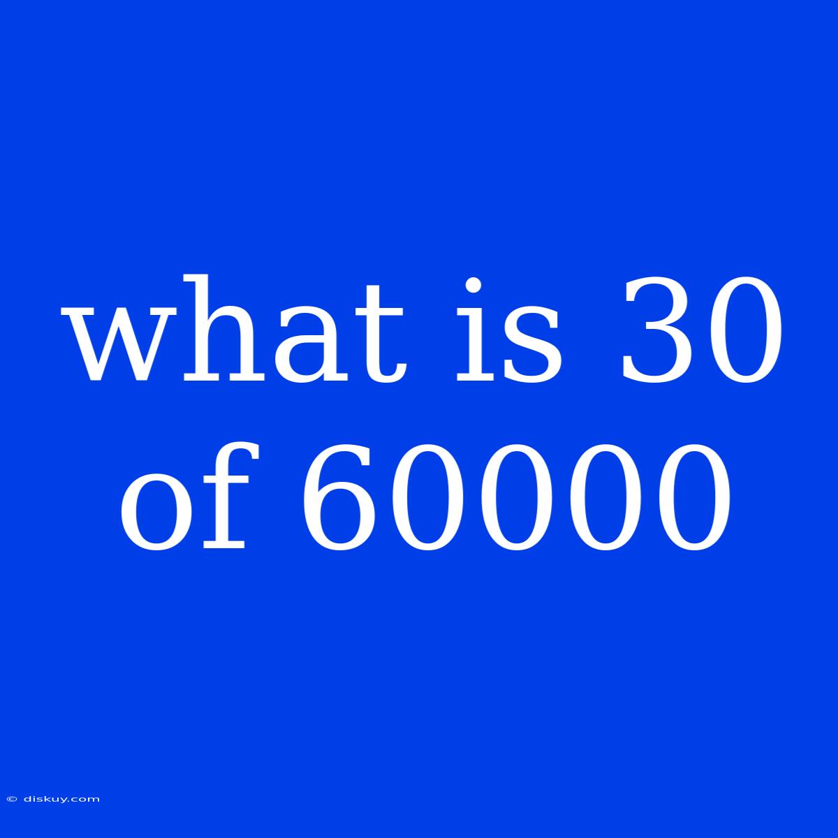 What Is 30 Of 60000