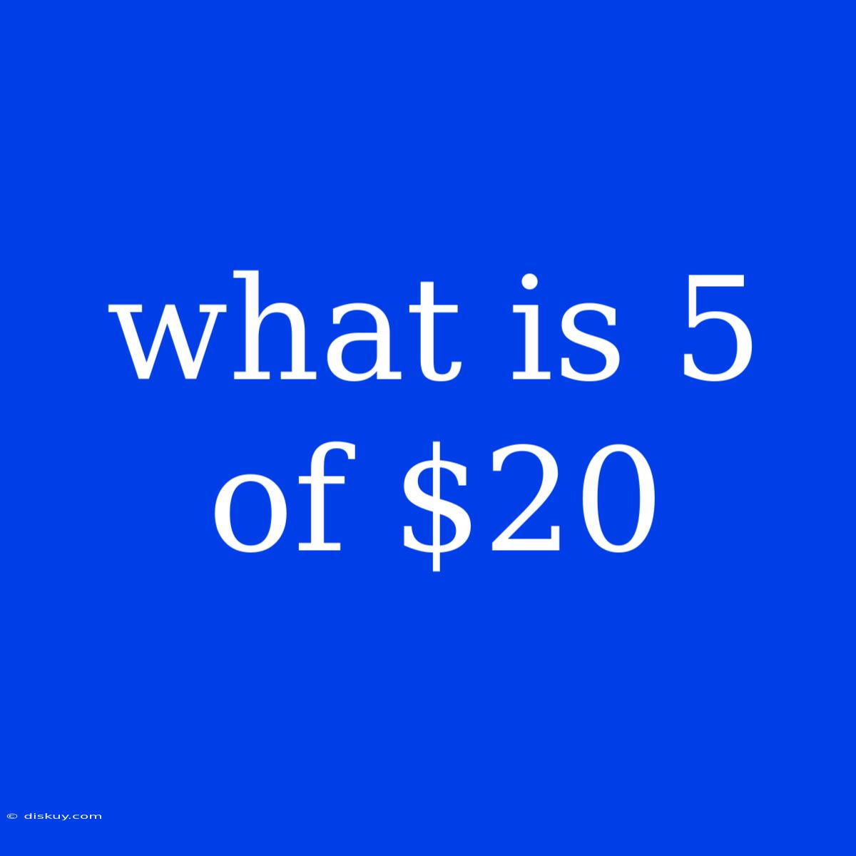 What Is 5 Of $20