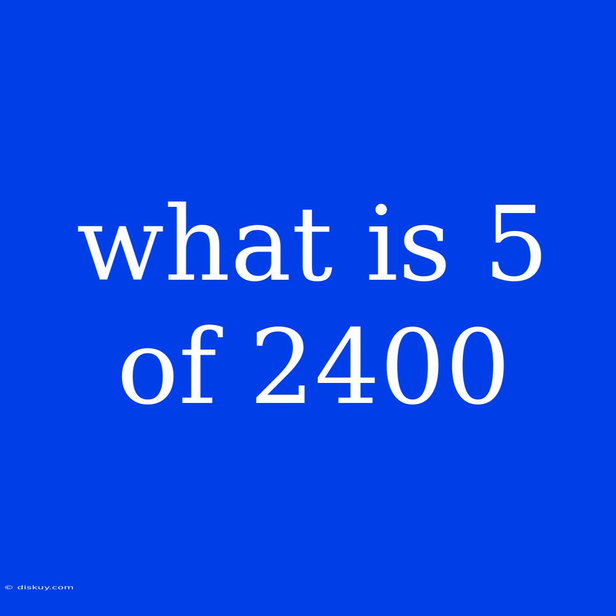 What Is 5 Of 2400