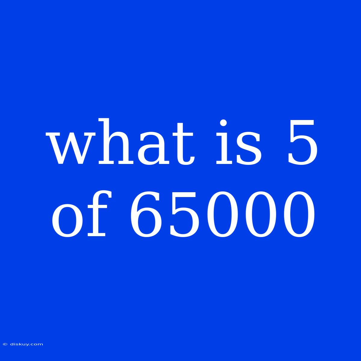 What Is 5 Of 65000