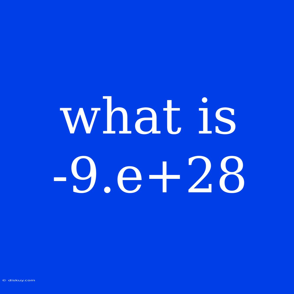 What Is -9.e+28