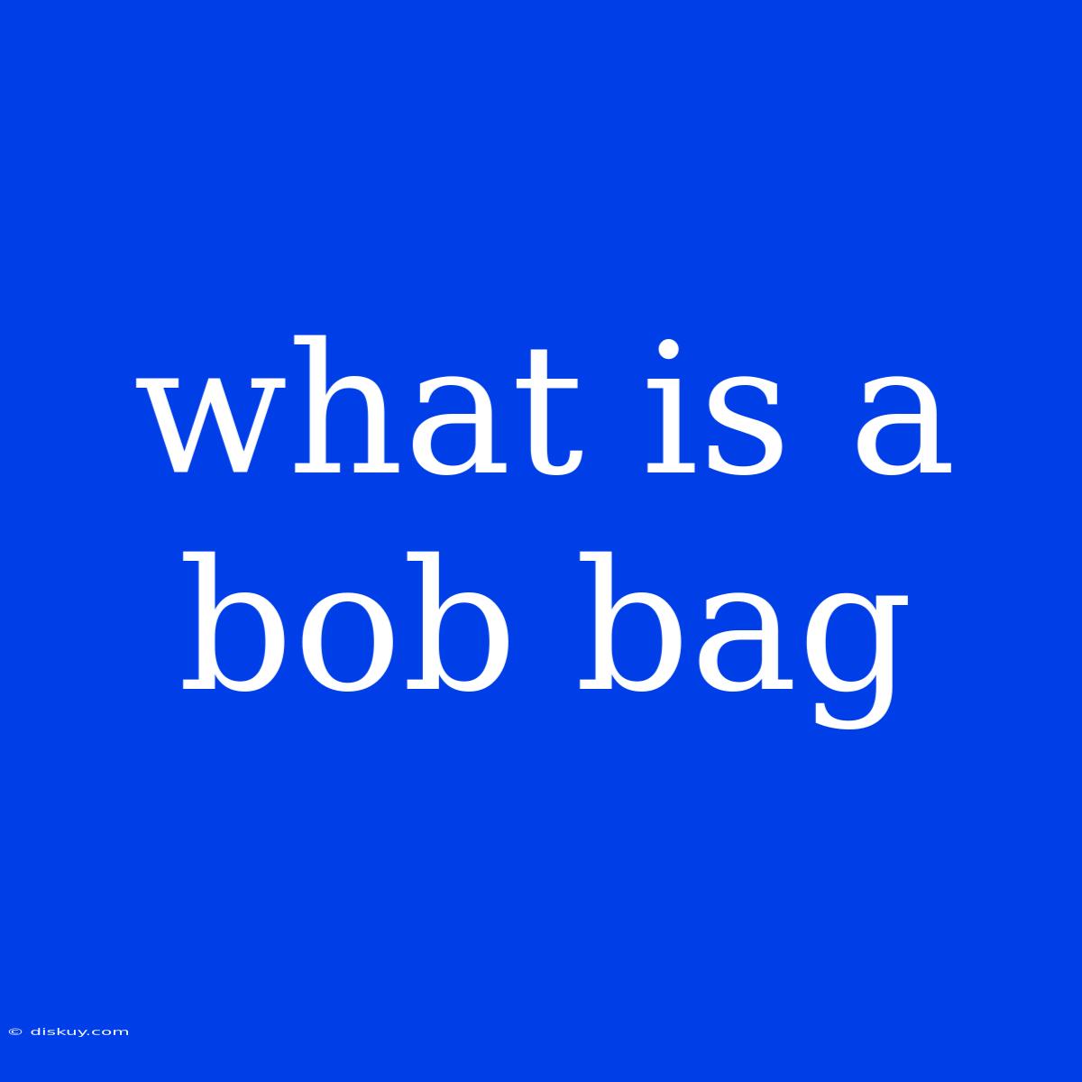 What Is A Bob Bag